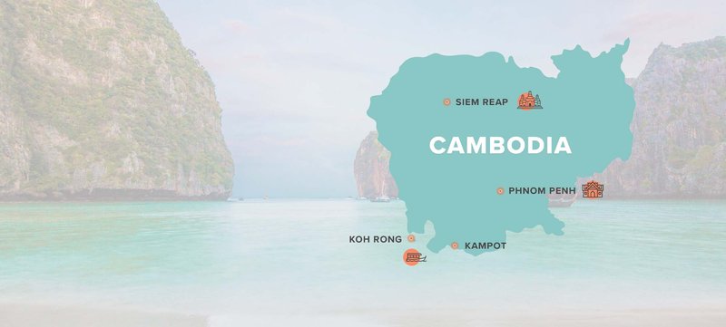 Intro Travel Cambodia Intro Group Tours Adventure Cambodia Map