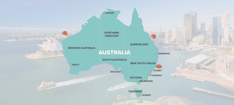 Intro Travel Oz Intro Group Tours Map Of Australia