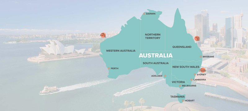 Intro Travel Oz Intro Group Tours Map Of Australia