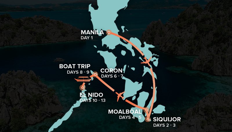Philippines Itinerary Map