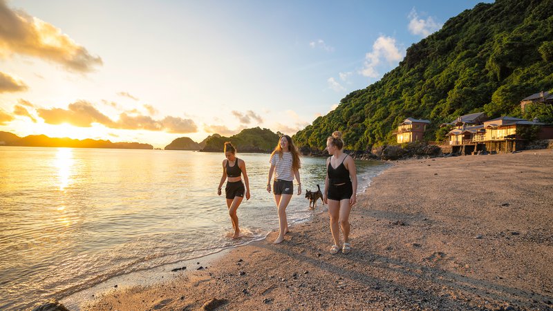 Group on Koh Rong Beach